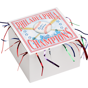 Phillies Champions Cookie Gift Box with Tinsel