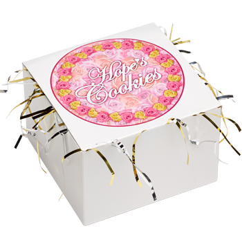 Flower Cookie Gift Box with Tinsel