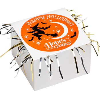 Halloween Cookie Gift Box with Tinsel