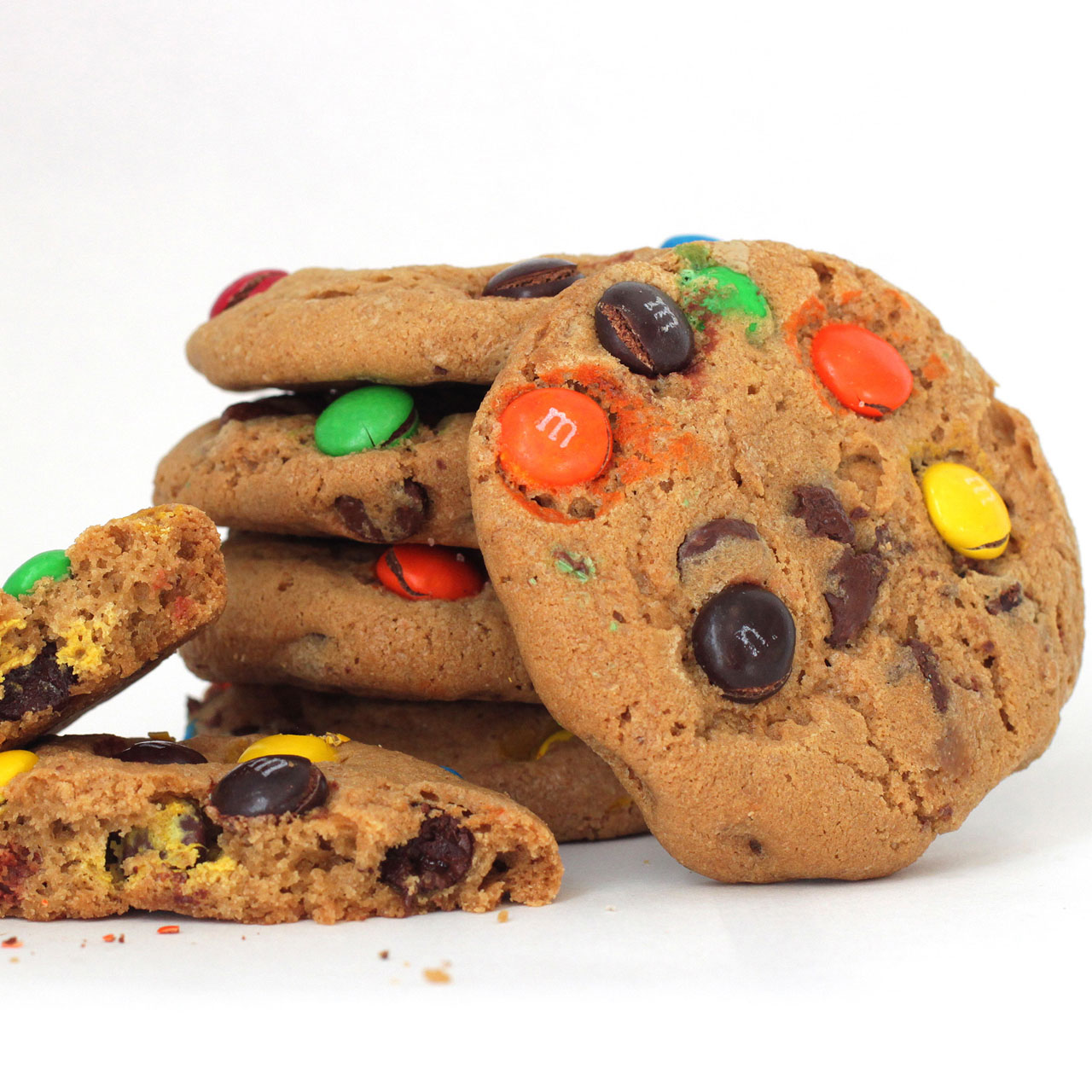 Stack of M&M Cookies