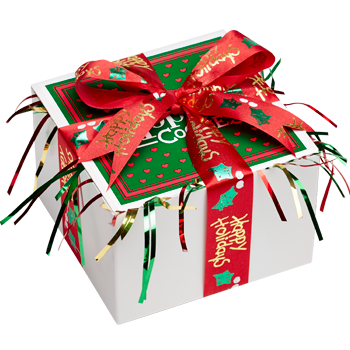 Happy Holidays Cookie Gift Box with Ribbon