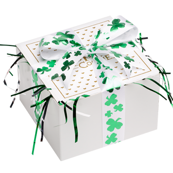 St. Patrick's Day Cookie Gift Box with Ribbon