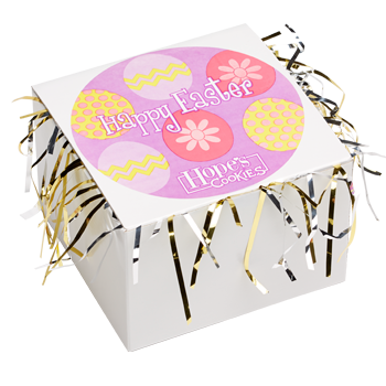 Happy Easter Cookie Gift Box with Tinsel