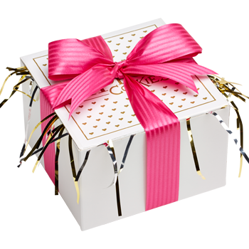 Hot Pink Ribbon Cookie Gift Box