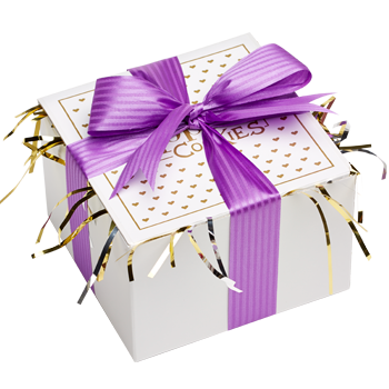 Purple Ribbon Cookie Gift Box