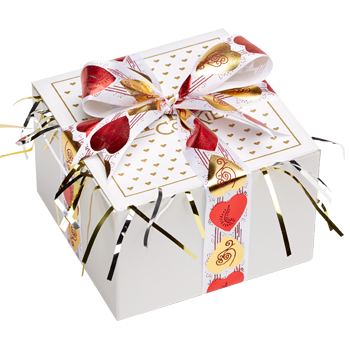 Hearts Ribbon Cookie Gift Box