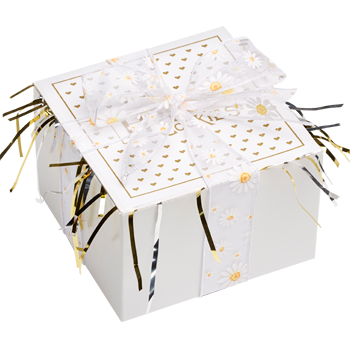 Daisy Ribbon Cookie Gift Box