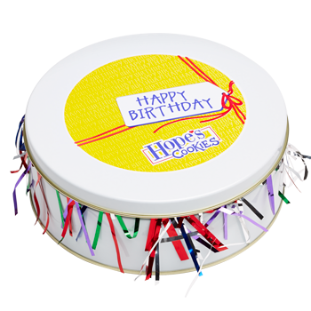 Birthday Cookie Gift Tin in White