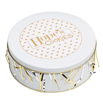 Gold Foil Cookie Gift Tin