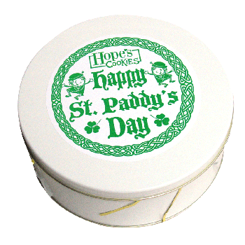 St Patrick's Day Cookie Gift Tin in White