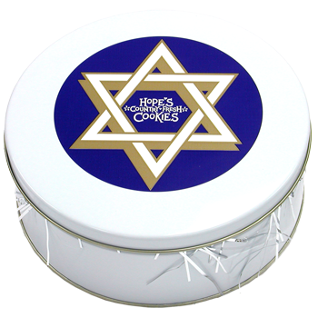 Star of David Cookie Gift Tin