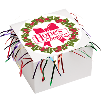 Christmas Wreath Cookie Gift Box with Tinsel